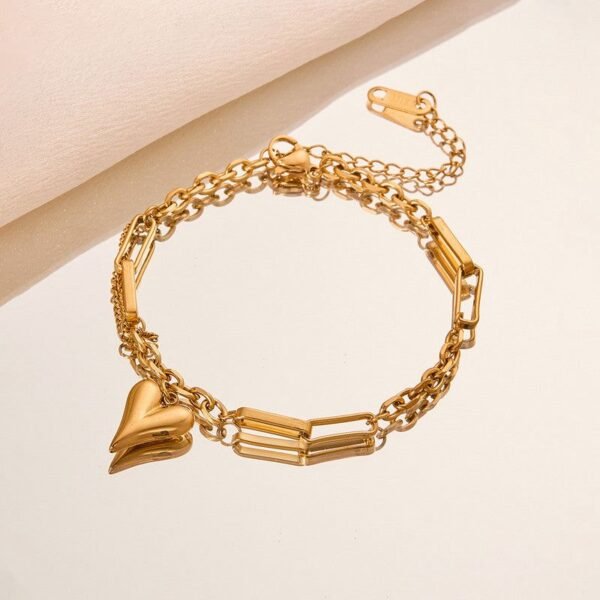 Heart Bracelet (Stainless Steel) product photo 2 | Glossy.pk Pakistan