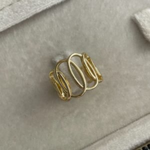 Oval-pattern Chunky Ring (Stainless Steel)