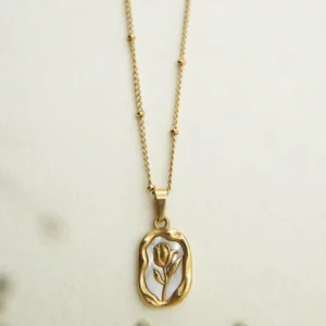 Flower Necklace — Waterproof Stainless Steel