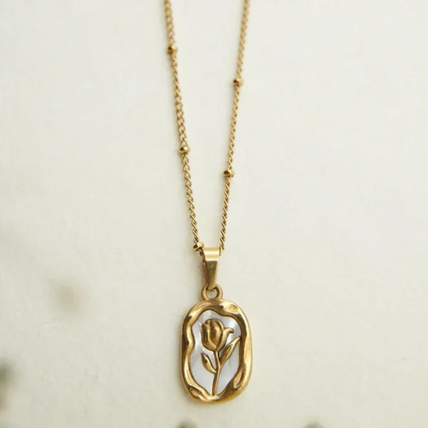 Flower Necklace — Waterproof Stainless Steel — jewellery from Glossy.pk, Pakistan