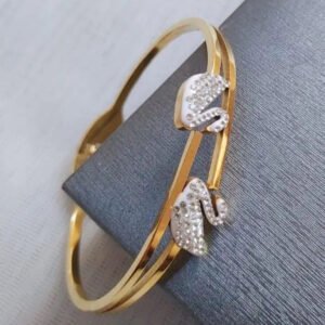White Double Swan Bracelet