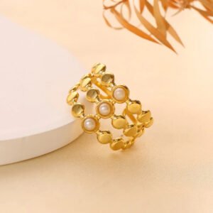 Turkish White Adjustable Ring