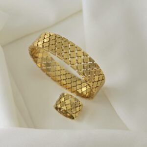 Handcuff Bracelet & Ring Set (Stainless Steel)