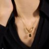 Bar Necklace — Stainless Steel Pendant product photo 2 | Glossy.pk Pakistan