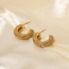 C earrings anti-tarnish jewellery from Glossy.pk, Lahore