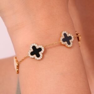 Stone Clover Bracelet