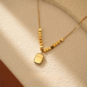 Bar Necklace — Stainless Steel Pendant