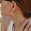 C earrings anti-tarnish jewellery from Glossy.pk, Lahore
