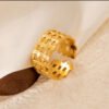 Geometric Chunky Adjustable Ring product photo 3 | Glossy.pk Pakistan