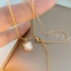 Square Shell Necklace — Stainless Steel product photo 4 | Glossy.pk Pakistan