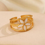 White adjustable ring - Image 3