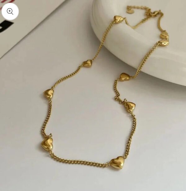 Heart combo bracelet & necklace anti-tarnish jewellery from Glossy.pk, Lahore