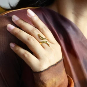 Adjustable Layered Ring — Gold Plated Stainless Steel