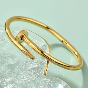 Nail Bangle — Stainless Steel, Gold Plated product photo 4 | Glossy.pk Pakistan