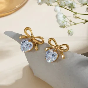New Zircon Bow Earrings
