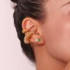 Green box stud earrings — Stainless Steel product photo 3 | Glossy.pk Pakistan