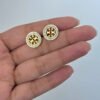 Gold-plated stainless-steel stud earrings — jewellery from Glossy.pk, Pakistan