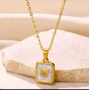 Butterfly Necklace Stainless Steel Pendant product photo 2 | Glossy.pk Pakistan