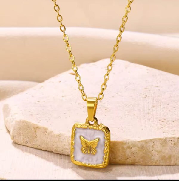 Butterfly Necklace Stainless Steel Pendant product photo 2 | Glossy.pk Pakistan