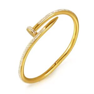 Nail-styled Stoned Bangle