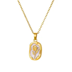 Flower Necklace — Waterproof Stainless Steel product photo 2 | Glossy.pk Pakistan