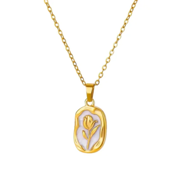 Flower Necklace — Waterproof Stainless Steel product photo 2 | Glossy.pk Pakistan