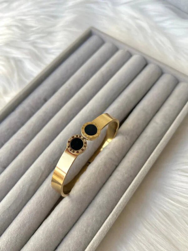 Big Stone Bangle — Adjustable Stainless Steel (Thai import) — jewellery from Glossy.pk, Pakistan