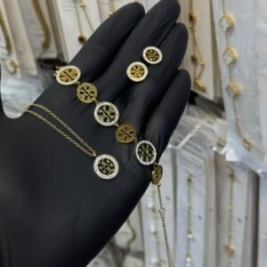 Bracelet & Earrings Set — Stainless Steel