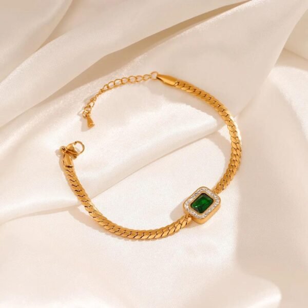 Emerald Snake Chain Bracelet — jewellery from Glossy.pk, Pakistan