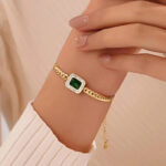 Emerald Snake Chain Bracelet - Image 3