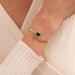 Emerald Snake Chain Bracelet - Image 2