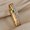 Green Rhinestone Bangle — jewellery from Glossy.pk, Pakistan
