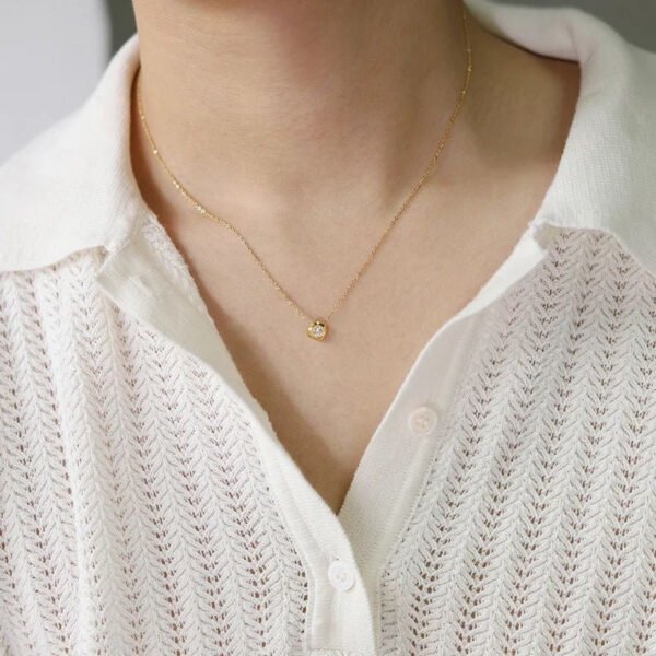 Mini stone-set Necklace product photo 3 | Glossy.pk Pakistan