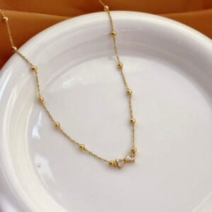 Bow pendant necklace (stainless steel)