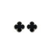 Black Clover Earrings — Silver — jewellery from Glossy.pk, Pakistan
