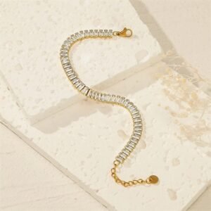 Golden Tennis Bracelet product photo 2 | Glossy.pk Pakistan