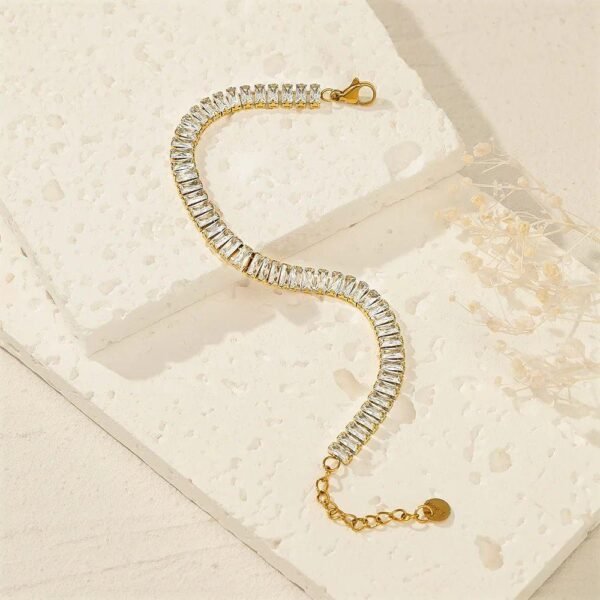 Golden Tennis Bracelet product photo 2 | Glossy.pk Pakistan
