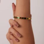 Green Stoned Bangle - Image 3