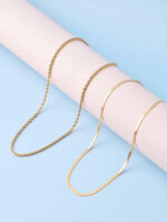 Milas Twisted & Snake Chain Necklace Combo - Image 2