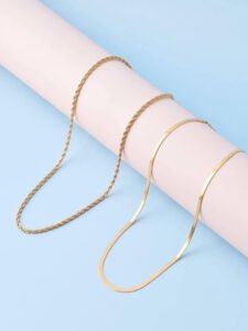 Milas Twisted & Snake Chain Necklace Combo product photo 2 | Glossy.pk Pakistan