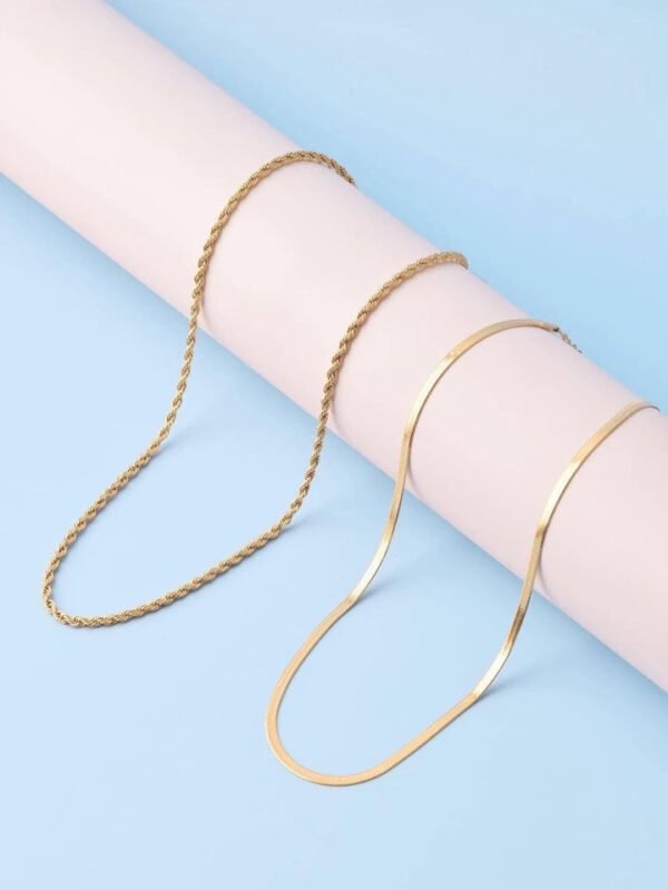 Milas Twisted & Snake Chain Necklace Combo product photo 2 | Glossy.pk Pakistan