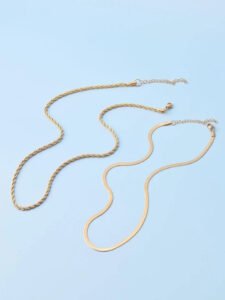 Milas Twisted & Snake Chain Necklace Combo product photo 3 | Glossy.pk Pakistan