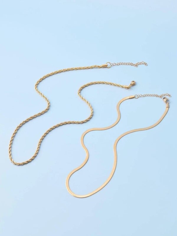 Milas Twisted & Snake Chain Necklace Combo product photo 3 | Glossy.pk Pakistan
