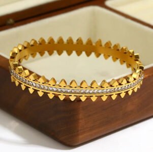 Spikey Bangle — Pure Stainless Steel product photo 2 | Glossy.pk Pakistan