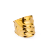 Adjustable Rough & Chunky Ring — Gold Finish product photo 4 | Glossy.pk Pakistan