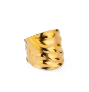 Adjustable Rough & Chunky Ring — Gold Finish product photo 4 | Glossy.pk Pakistan