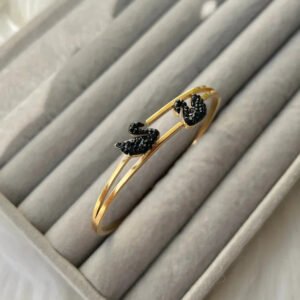 Black Double Swan Bracelet