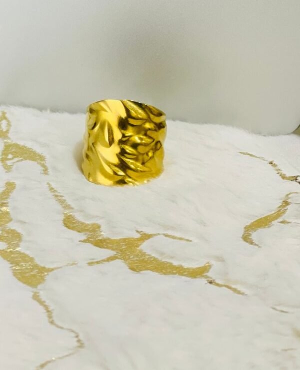 Adjustable Rough & Chunky Ring — Gold Finish — jewellery from Glossy.pk, Pakistan