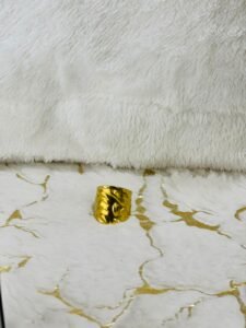 Adjustable Rough & Chunky Ring — Gold Finish product photo 2 | Glossy.pk Pakistan