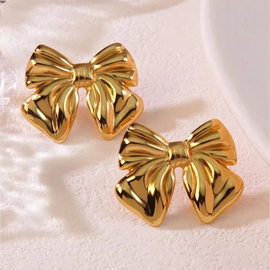 bow-stud_earring_1024x1024@2x Chunky Bow Earings - Image 1